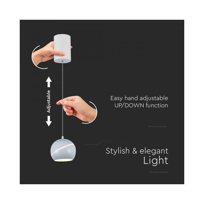 Lámpara LED colgante táctil LED/8,5W/230V 3000K blanco