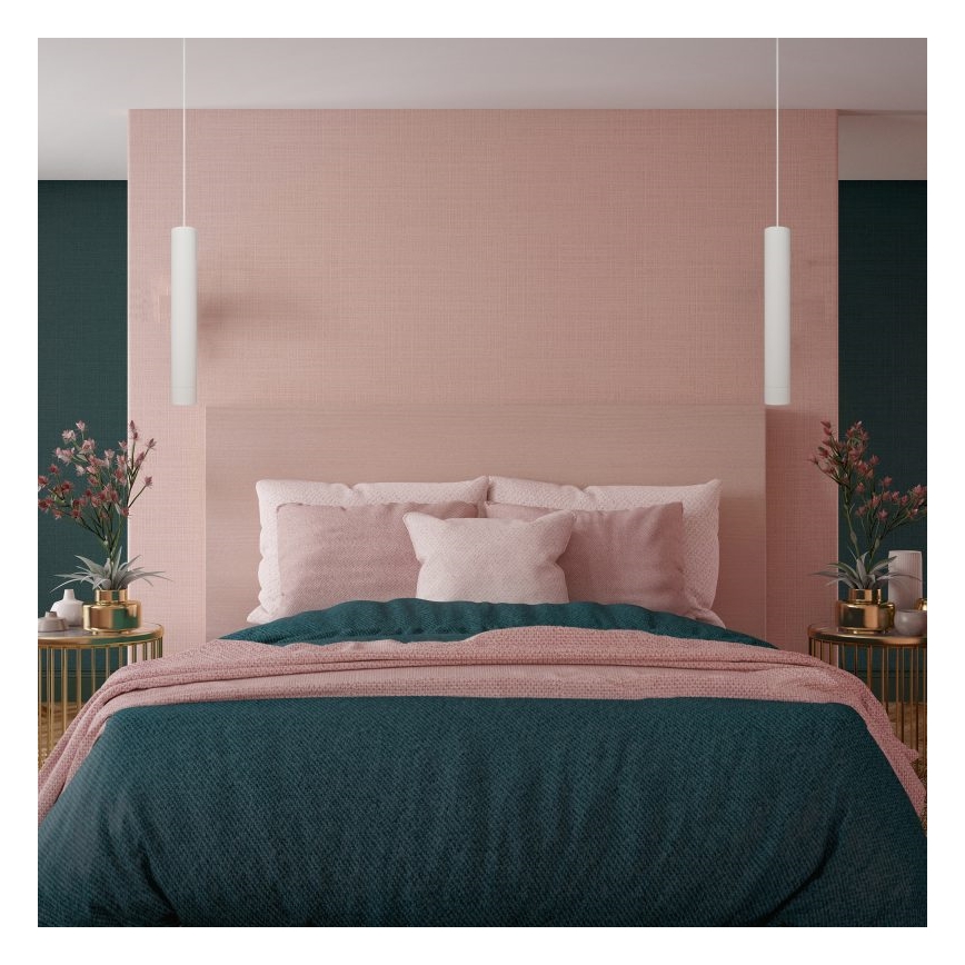 Lámpara LED colgante TUBA 1xGU10/4,8W/230V blanco