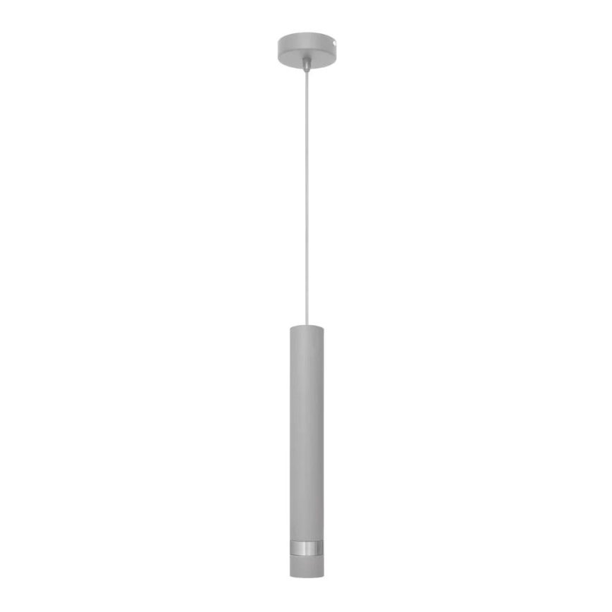 Lámpara LED colgante TUBA 1xGU10/4,8W/230V gris/cromo brillante