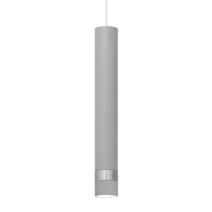 Lámpara LED colgante TUBA 1xGU10/4,8W/230V gris/cromo brillante