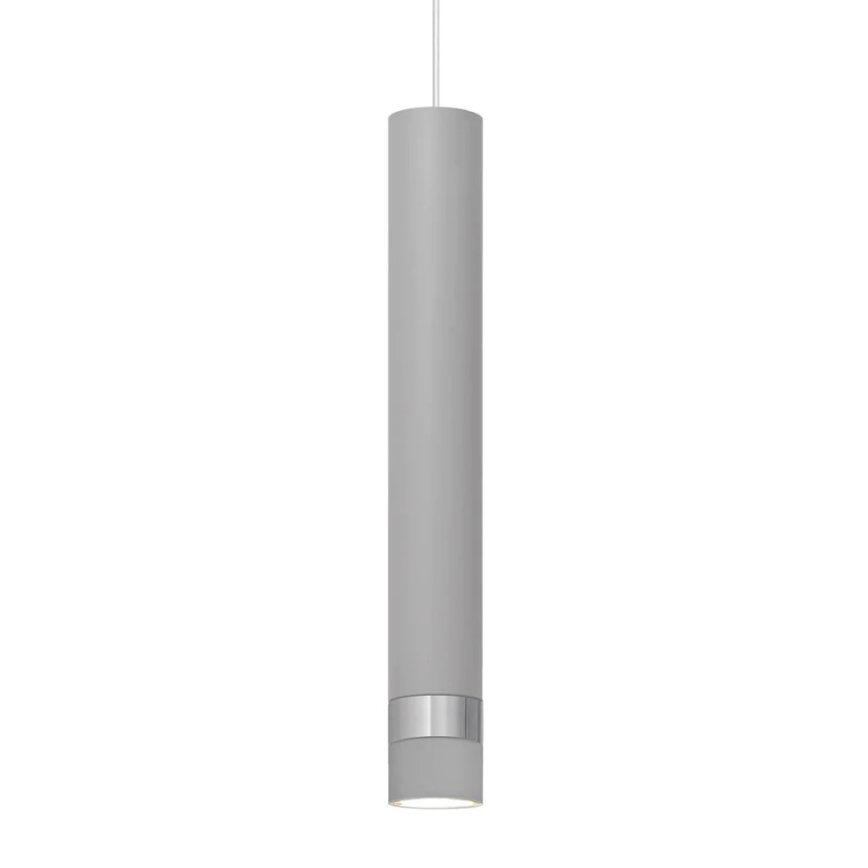 Lámpara LED colgante TUBA 1xGU10/4,8W/230V gris/cromo brillante