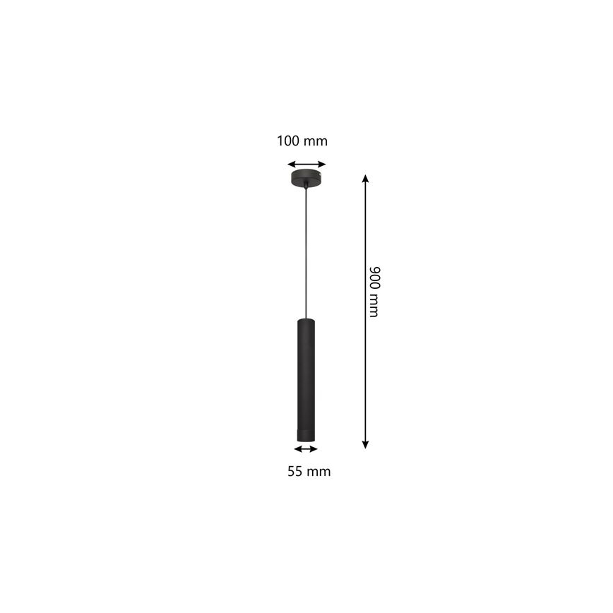 Lámpara LED colgante TUBA 1xGU10/4,8W/230V negro