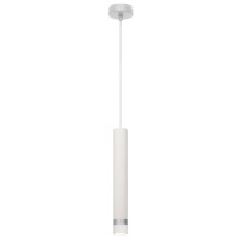Lámpara LED colgante TUBA 1xGU10/6,5W/230V blanco/cromo mate