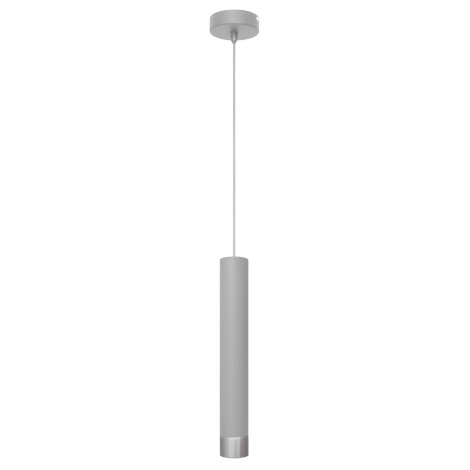 Lámpara LED colgante TUBA 1xGU10/6,5W/230V gris/cromo mate