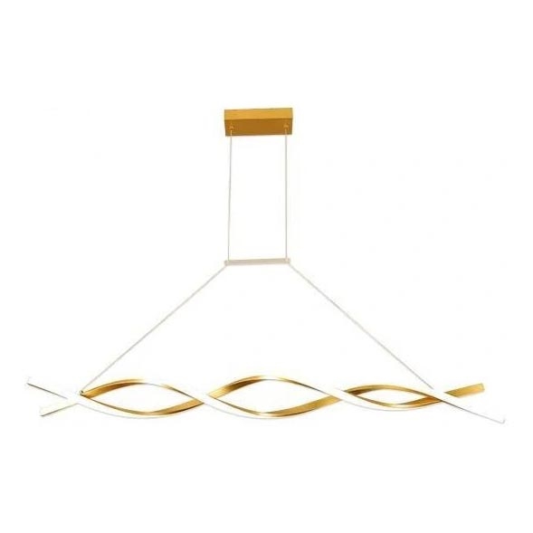 Lámpara LED colgante TWIST LED/37W/230V 4000K 120 cm dorado