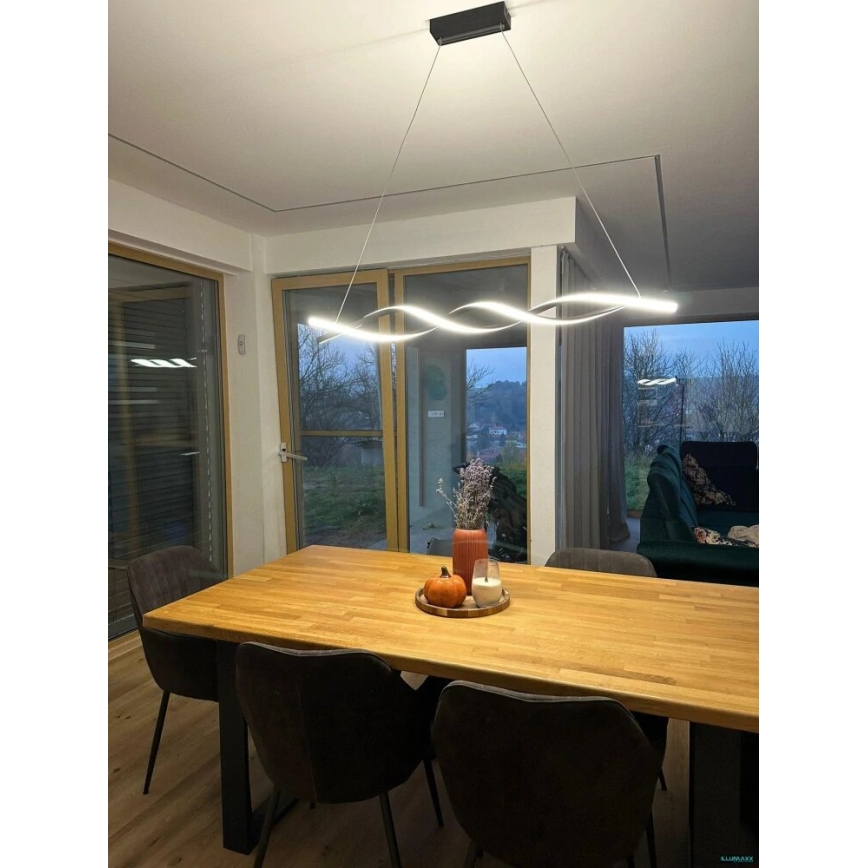 Lámpara LED colgante TWIST LED/37W/230V 4000K 120 cm negro