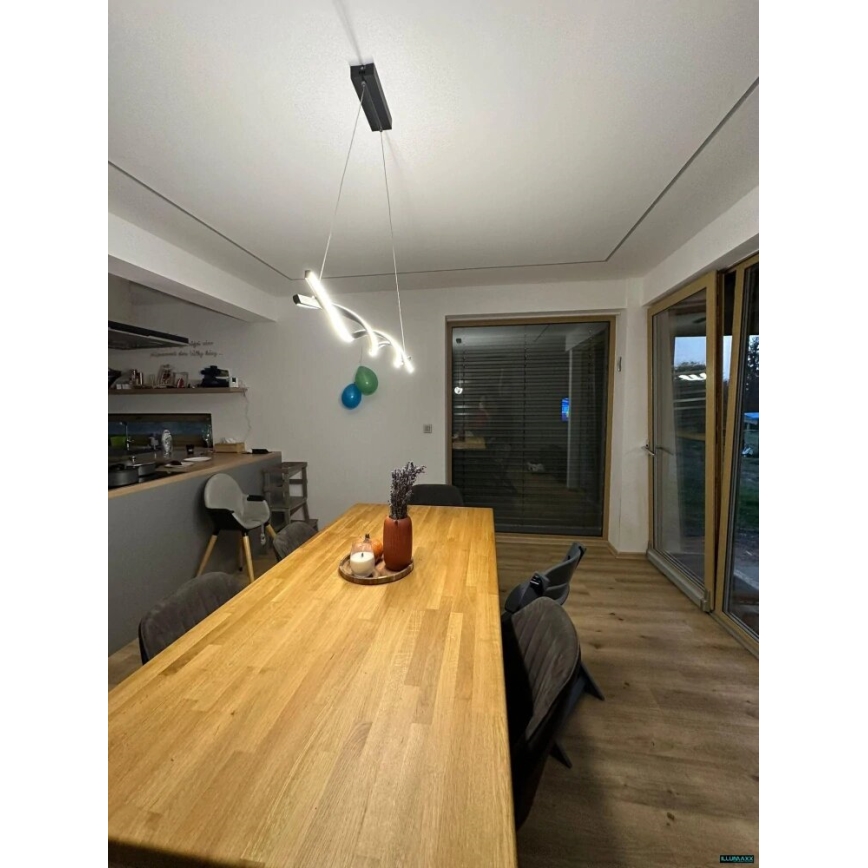 Lámpara LED colgante TWIST LED/37W/230V 4000K 120 cm negro