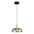 Lámpara LED colgante VETRO LED/6W/230V diá. 23 cm beige/negro