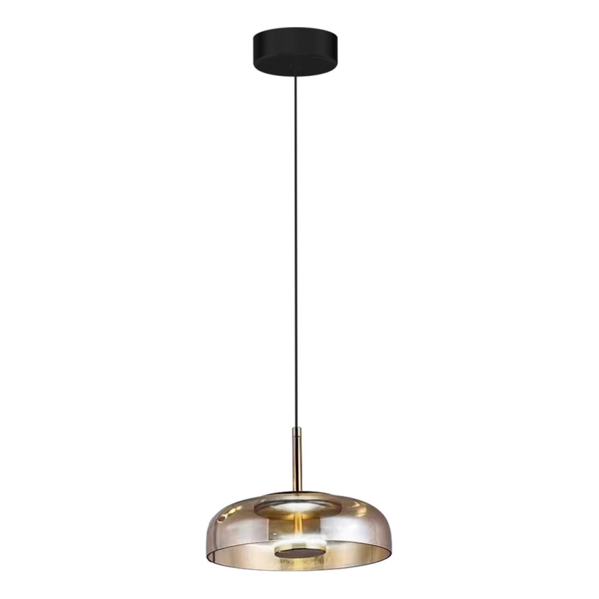 Lámpara LED colgante VETRO LED/6W/230V diá. 23 cm beige/negro