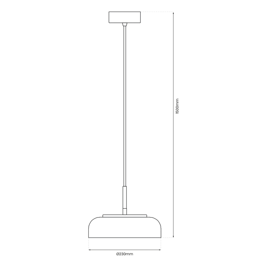 Lámpara LED colgante VETRO LED/6W/230V diá. 23 cm beige/negro