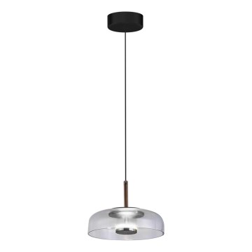 Lámpara LED colgante VETRO LED/6W/230V diá. 23 cm gris/negro