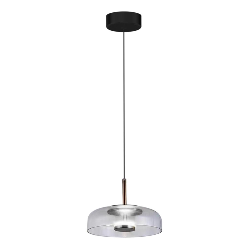 Lámpara LED colgante VETRO LED/6W/230V diá. 23 cm gris/negro