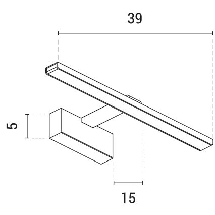 Lámpara LED de cuadro LED/9W/230V 3000K 39 cm blanco