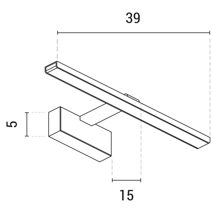 Lámpara LED de cuadro LED/9W/230V 3000K 39 cm blanco