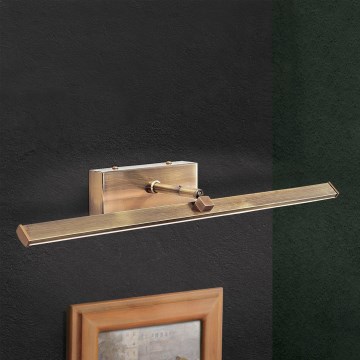 Lámpara LED de cuadro PUBLIO LED/10W/230V 50 cm dorado/pátina