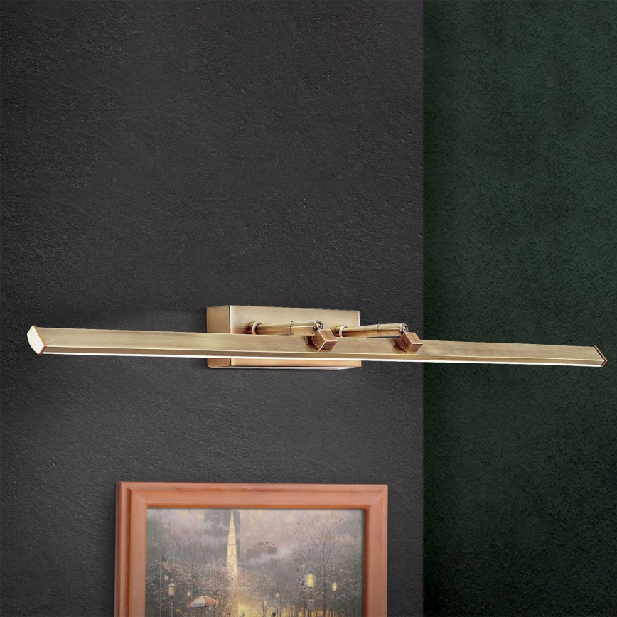 Lámpara LED de cuadro PUBLIO LED/15W/230V 75 cm dorado/pátina