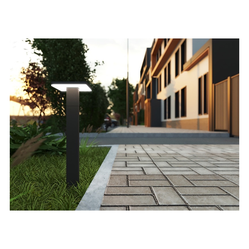 Lámpara LED de exterior con sensor BARI LED/10W/230V 4000K 60 cm IP54 antracita
