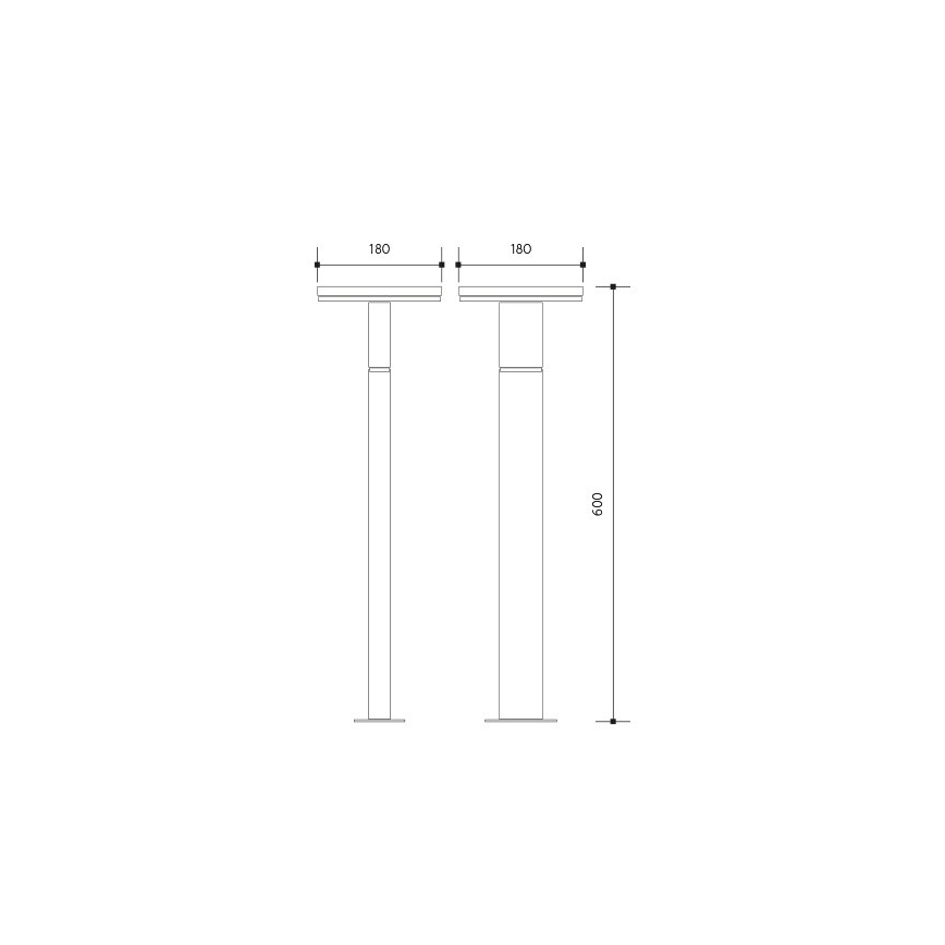 Lámpara LED de exterior con sensor BARI LED/10W/230V 4000K 60 cm IP54 antracita