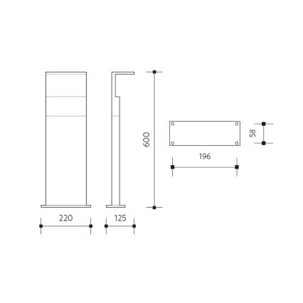 Lámpara LED de exterior con sensor NATURA LED/12W/230V 4000K IP54 marrón/antracita