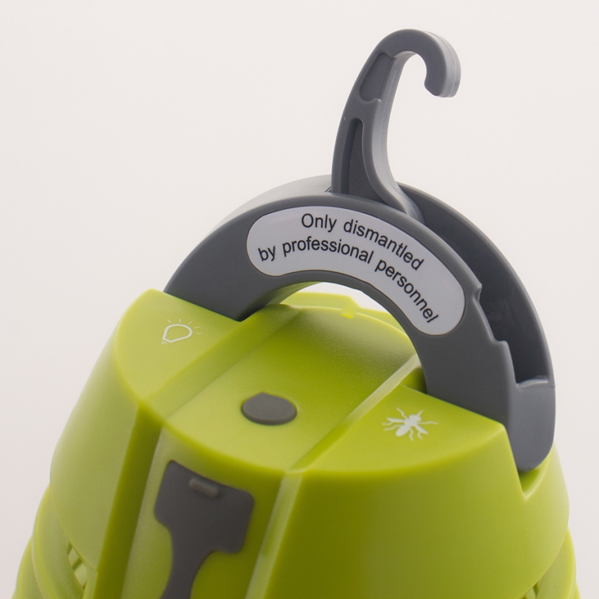 Lámpara LED de exterior con una trampa para insectos LED/5W/USB 1800mAh IP44