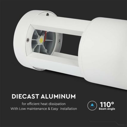 Lámpara LED de exterior LED/10W/230V 25cm 4000K IP65 blanco