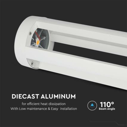 Lámpara LED de exterior LED/10W/230V 80cm 4000K IP65 blanco