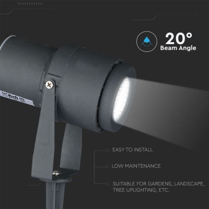 Lámpara LED de exterior LED/12W/100-240V IP65 3000K gris