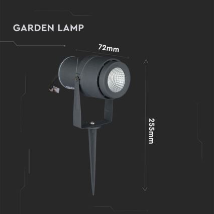 Lámpara LED de exterior LED/12W/100-240V IP65 3000K gris