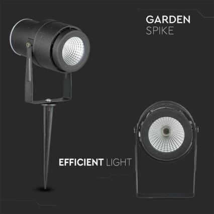 Lámpara LED de exterior LED/12W/100-240V IP65 4000K negro