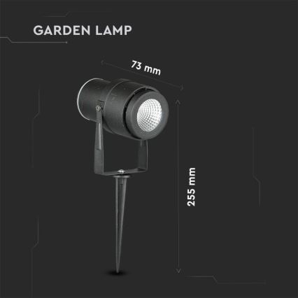 Lámpara LED de exterior LED/12W/100-240V IP65 4000K negro