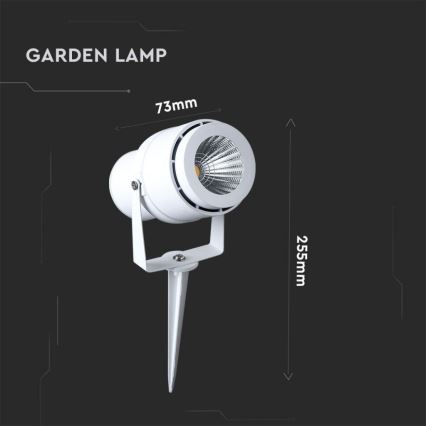 Lámpara LED de exterior LED/12W/110-240V IP65 3000K blanco