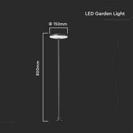 Lámpara LED de exterior LED/12W/230V 3000K IP65 antracita