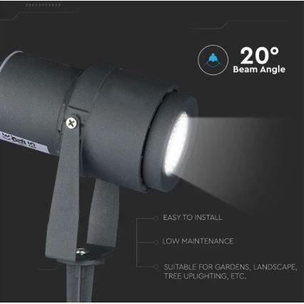 Lámpara LED de exterior LED/12W/230V 4000K antracita IP65