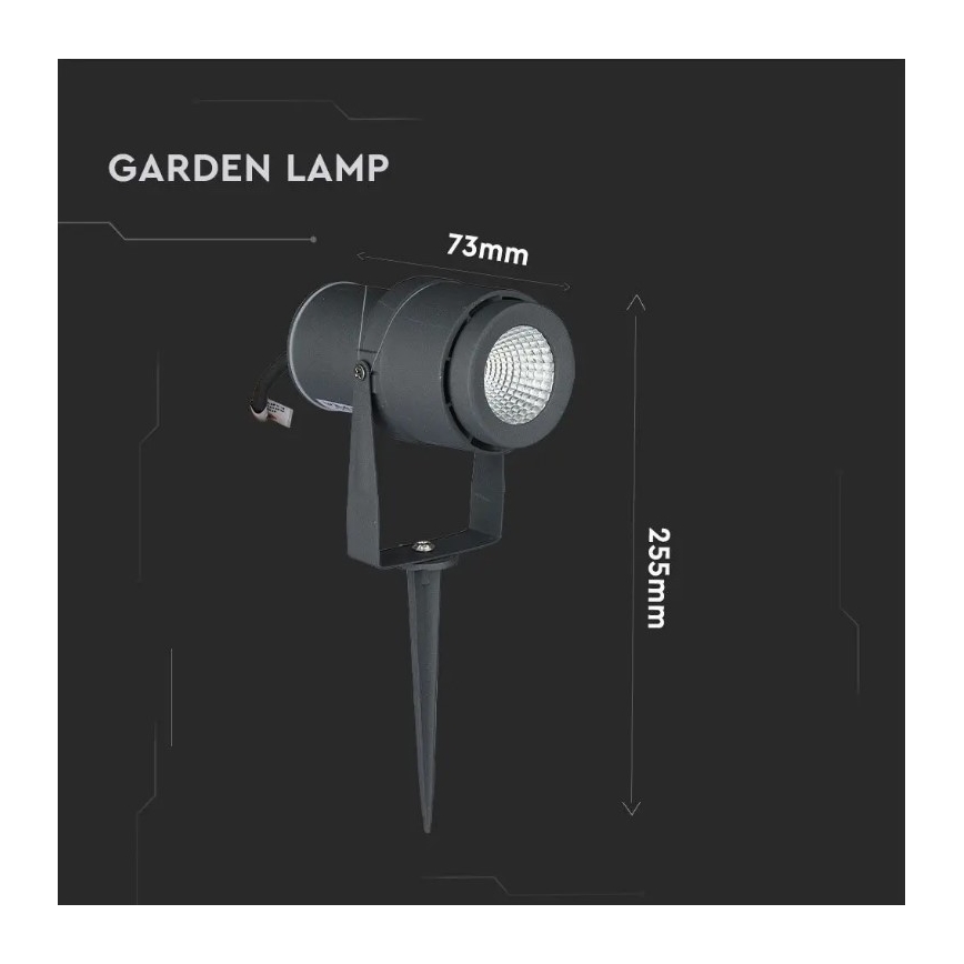 Lámpara LED de exterior LED/12W/230V 4000K antracita IP65