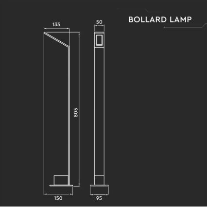 Lámpara LED de exterior LED/6W/230V IP65 antracita