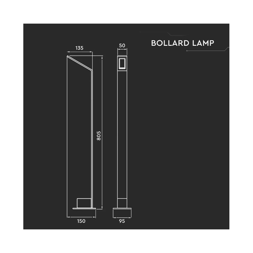 Lámpara LED de exterior LED/6W/230V IP65 antracita
