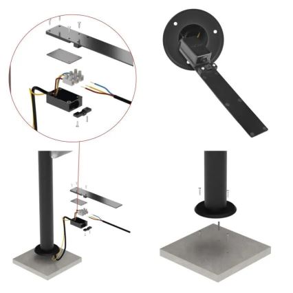 Lámpara LED de exterior NIKA LED/12,5W/230V IP44 80 cm