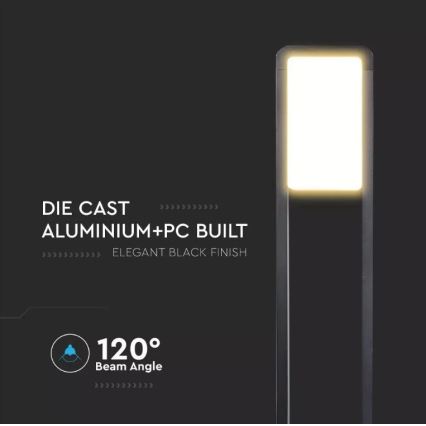 Lámpara LED de exterior SAMSUNG CHIP LED/10W/230V 3000K IP65 negro