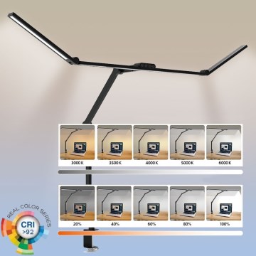 Lámpara LED de mesa flexible regulable LED/36W/230V 3000-6500K CRI 92 negro