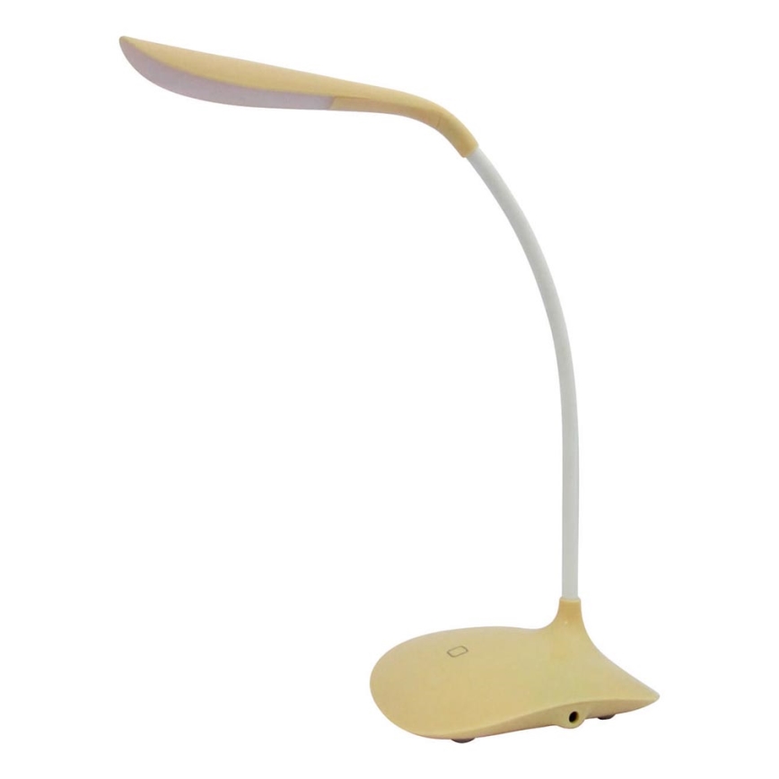Lámpara LED de mesa LED/3,6W/4xAAA/USB amarilla