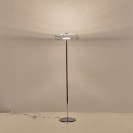 Lámpara LED de pie LED/10W/230V 3000K cromo brillante