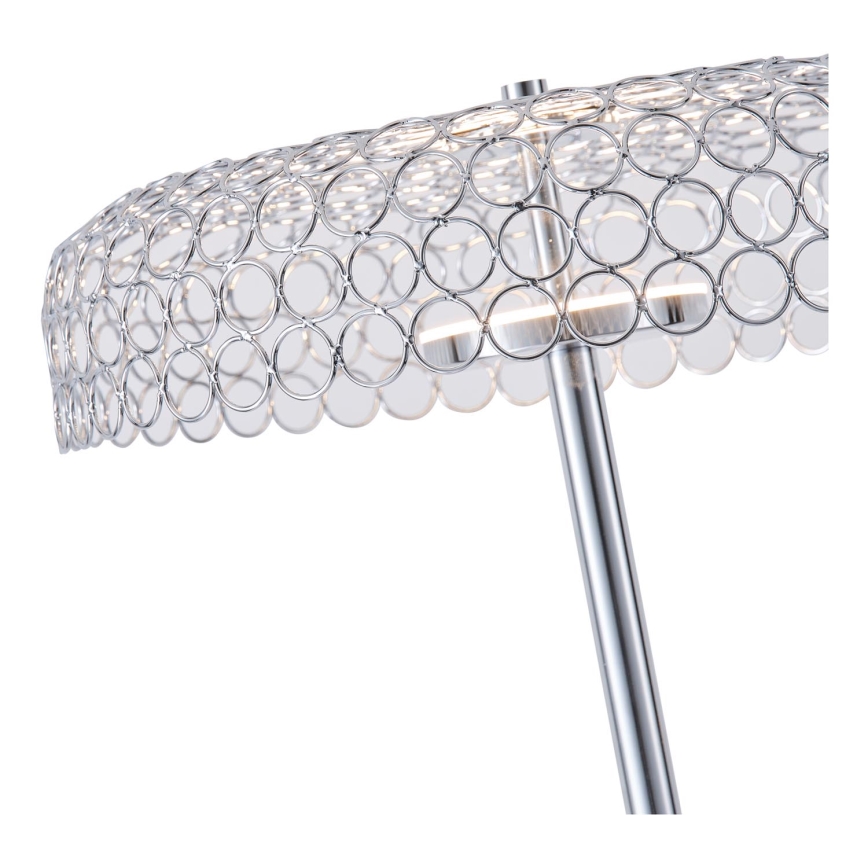 Lámpara LED de pie LED/10W/230V 3000K cromo brillante