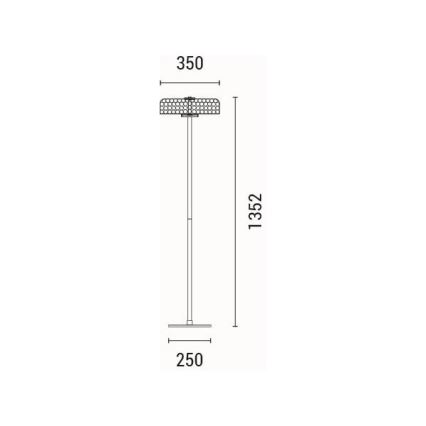 Lámpara LED de pie LED/10W/230V 3000K cromo brillante