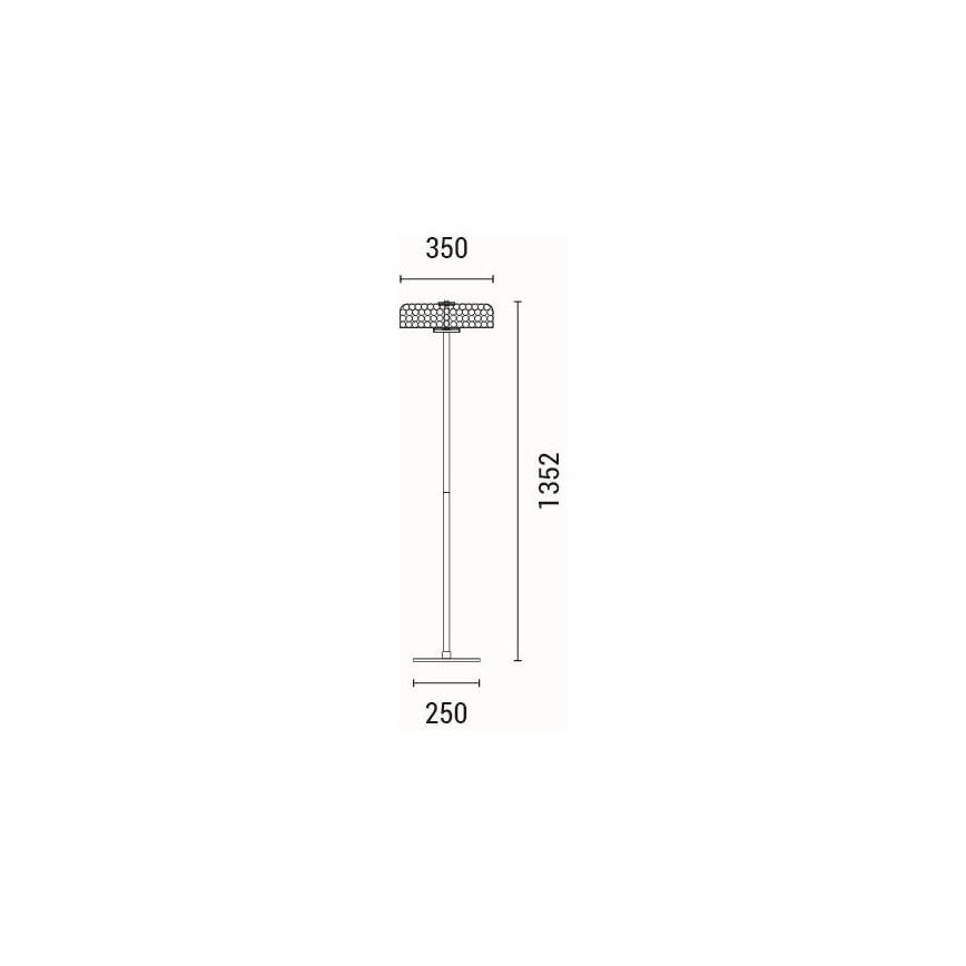Lámpara LED de pie LED/10W/230V 3000K cromo brillante