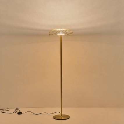 Lámpara LED de pie LED/10W/230V 3000K dorado