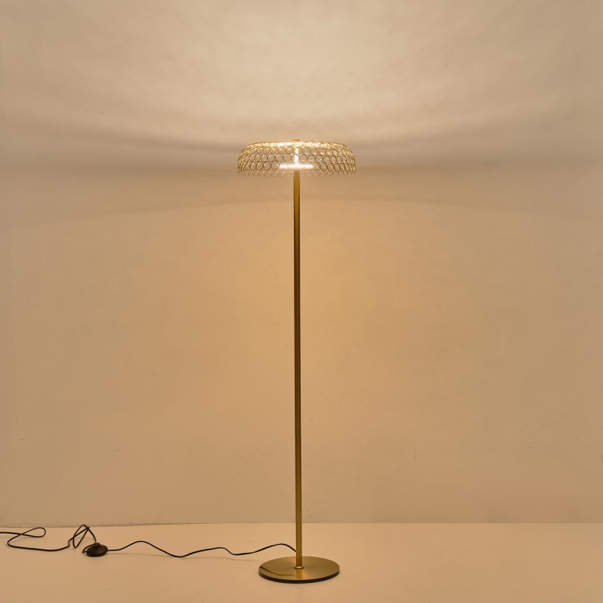 Lámpara LED de pie LED/10W/230V 3000K dorado