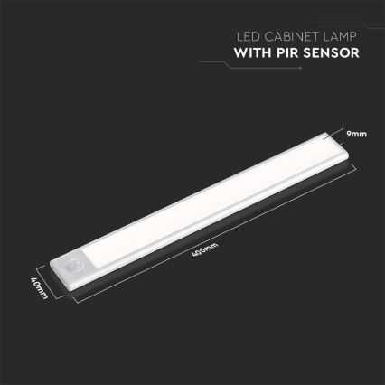 Lámpara LED para debajo de muebles de cocina con sensor LED/2W/5V 3000K