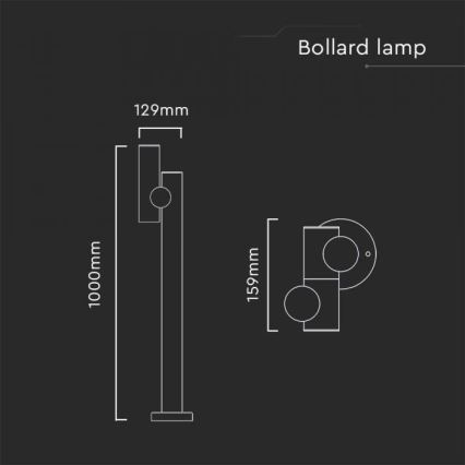 Lámpara LED flexible de exterior LED/4W/230V 4000K IP44 100 cm blanco