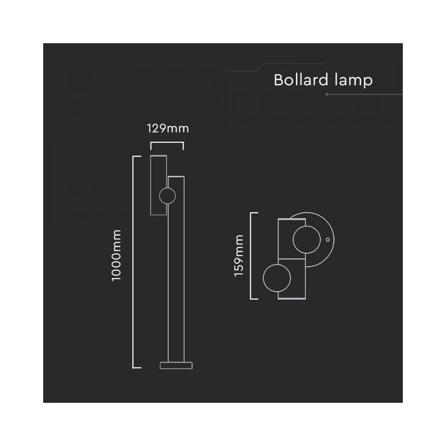 Lámpara LED flexible de exterior LED/4W/230V 4000K IP44 100 cm blanco