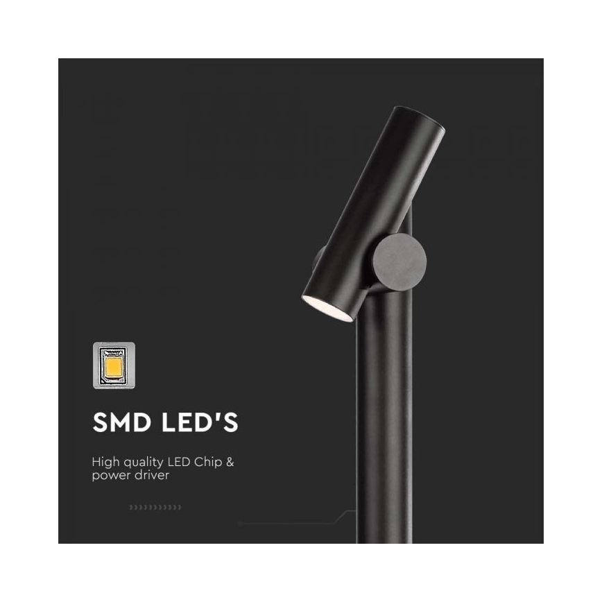 Lámpara LED flexible de exterior LED/4W/230V 4000K IP44 100 cm negro